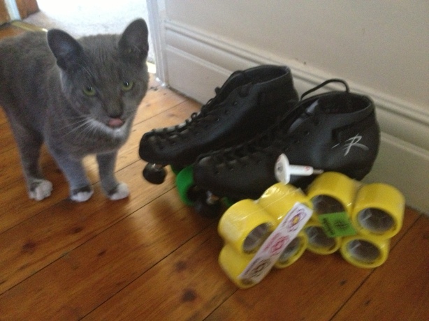 Vincent Price and my new skates!